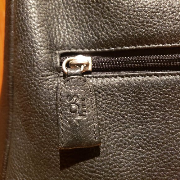 The Sak Black Genuine Leather Hobo Shoulder Bag Medium Minimalist Boho Goth - Picture 4 of 8